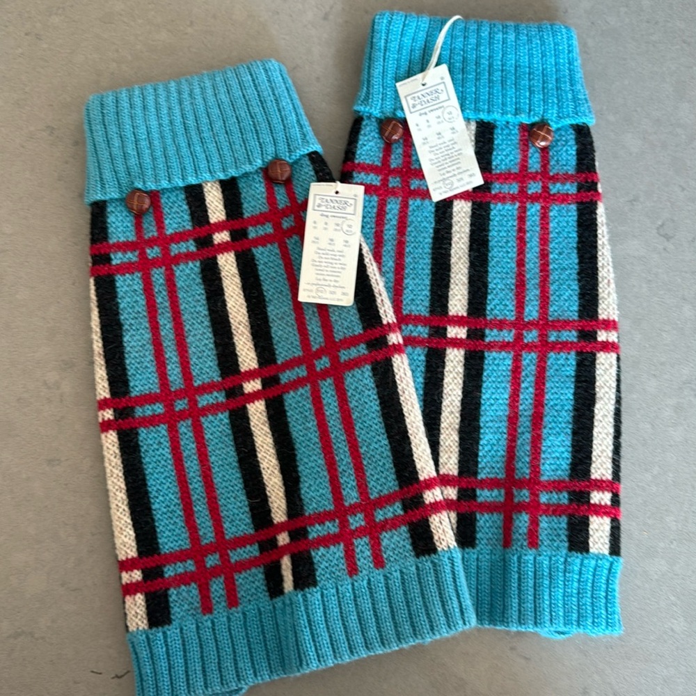 Tartan Dog Sweaters (2) by Tanner & Dash.